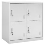 Armoire à casiers Gris clair 90x45x92,5 cm Acier