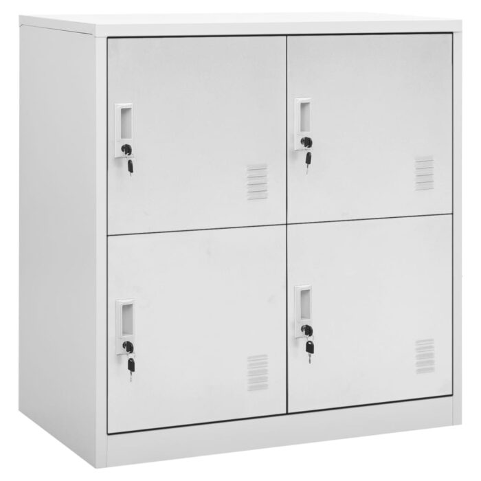 Armoire à casiers Gris clair 90x45x92,5 cm Acier – Image 1