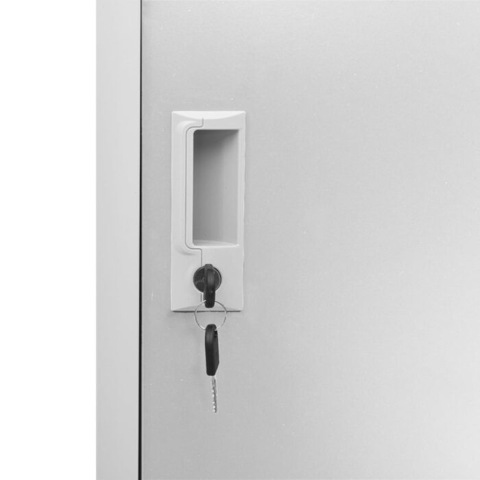 Armoire à casiers Gris clair 90x45x92,5 cm Acier – Image 5