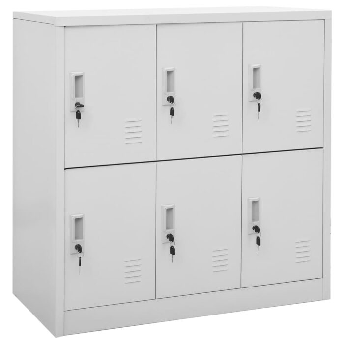 VXL8720286566459_a_en_hd_1.jpg Armoire à casiers Gris clair 90x45x92,5 cm Acier – Image 1