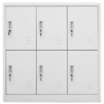 Armoire à casiers Gris clair 90x45x92,5 cm Acier – Image 2