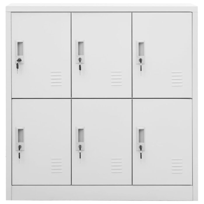 Armoire à casiers Gris clair 90x45x92,5 cm Acier – Image 2