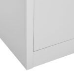Armoire à casiers Gris clair 90x45x92,5 cm Acier – Image 6
