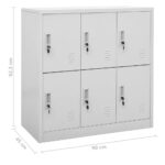 Armoire à casiers Gris clair 90x45x92,5 cm Acier – Image 7