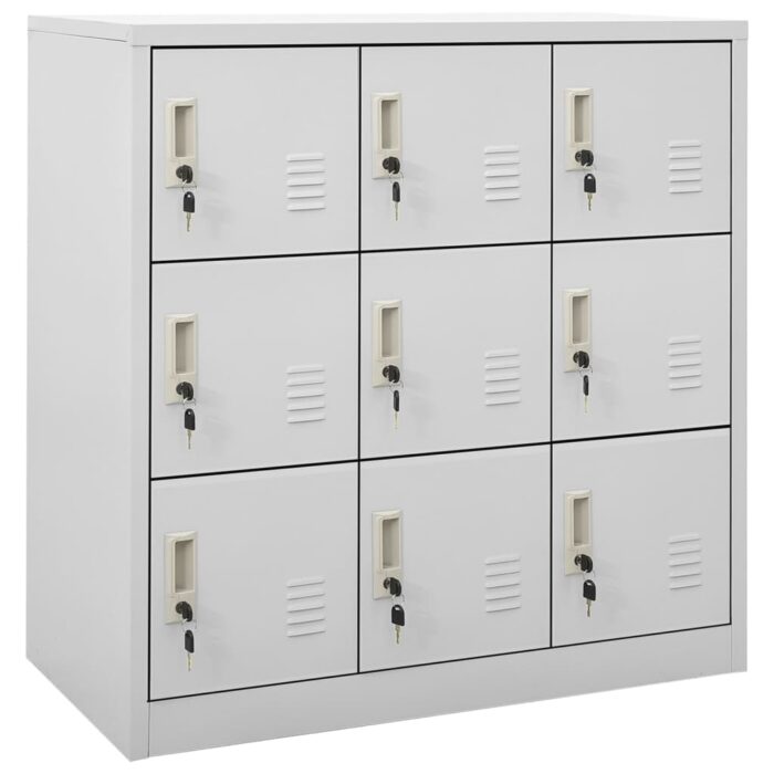 Armoire à casiers Gris clair 90x45x92,5 cm Acier – Image 1