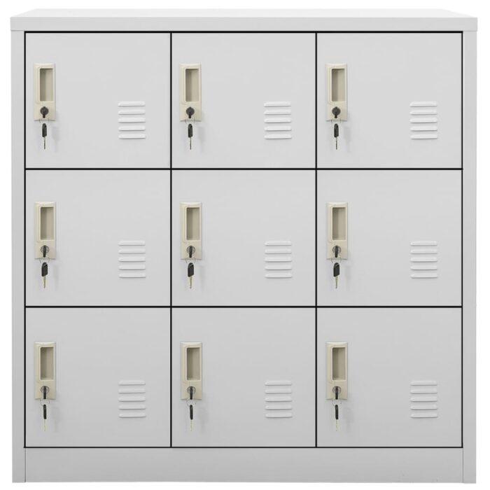 Armoire à casiers Gris clair 90x45x92,5 cm Acier – Image 2