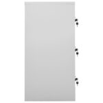 Armoire à casiers Gris clair 90x45x92,5 cm Acier – Image 3