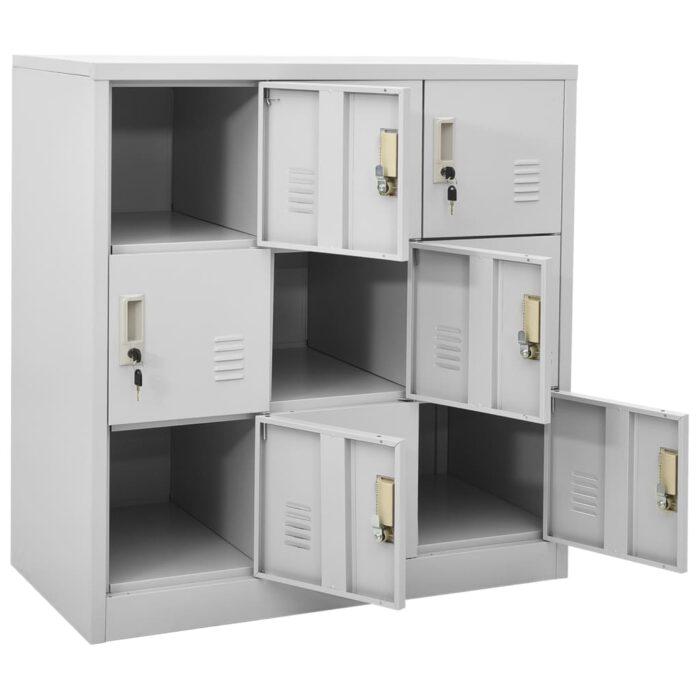 Armoire à casiers Gris clair 90x45x92,5 cm Acier – Image 5