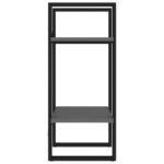 Bibliothèque à 2 niveaux gris 40x30x70 cm bois d'ingénierie – Image 4