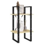 Bibliothèque à 2 niveaux 40x30x70 cm Bois de pin massif – Image 2