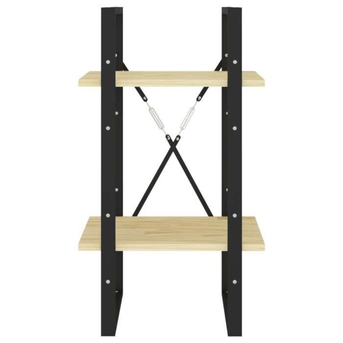 Bibliothèque à 2 niveaux 40x30x70 cm Bois de pin massif – Image 4