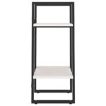 Bibliothèque à 2 niveaux Blanc 40x30x70 cm Bois de pin massif – Image 5