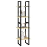 Bibliothèque à 4 niveaux 40x30x140 cm Bois de pin massif – Image 2