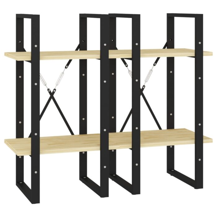 Bibliothèque à 4 niveaux 40x30x140 cm Bois de pin massif – Image 3