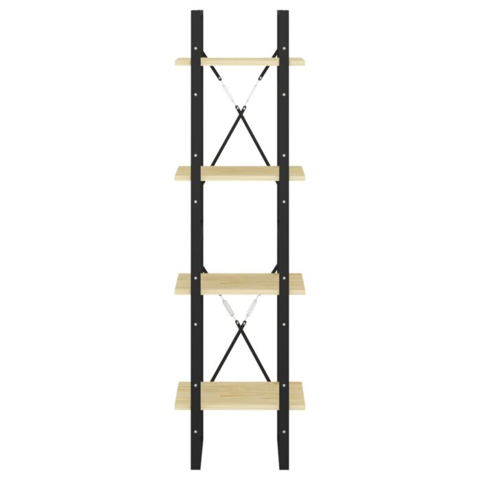 Bibliothèque à 4 niveaux 40x30x140 cm Bois de pin massif – Image 4
