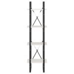 Bibliothèque à 4 niveaux blanc 40x30x140 cm bois de pin massif – Image 4