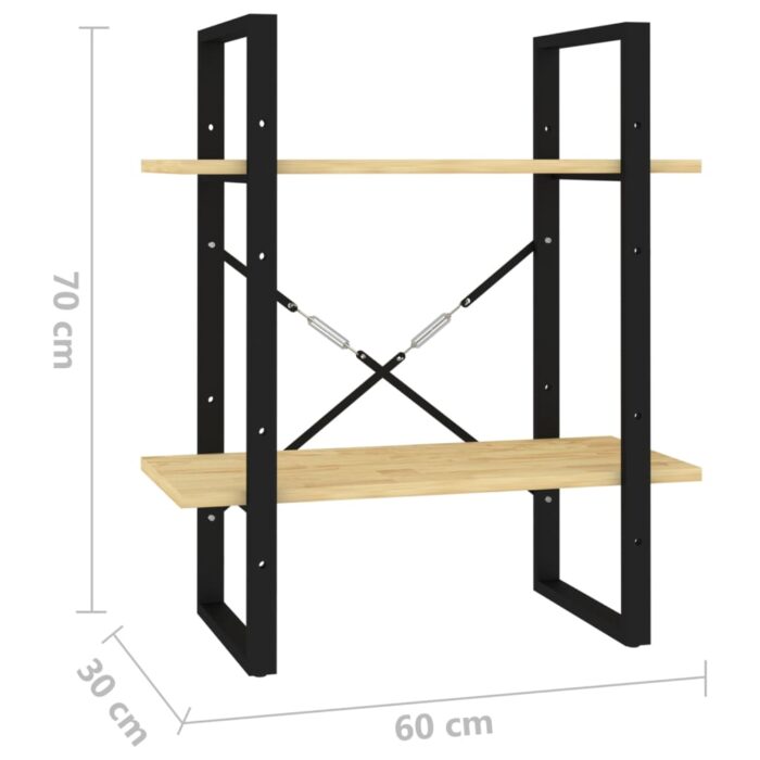 VXL8720286567227_g_en_hd_6.jpg Bibliothèque à 2 niveaux 60x30x70 cm Bois de pin massif – Image 6