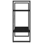 Bibliothèque à 2 niveaux noir 60x30x70 cm Bois de pin massif – Image 5