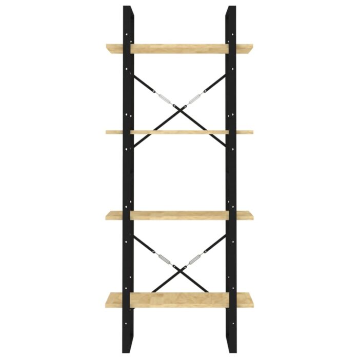 Bibliothèque à 4 niveaux 60x30x140 cm Bois de pin massif – Image 4