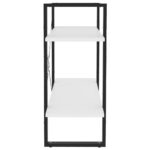 Bibliothèque à 2 niveaux Blanc 80x30x70 cm bois d'ingénierie – Image 4