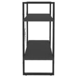 Bibliothèque à 2 niveaux Gris 80x30x70 cm bois d'ingénierie – Image 4