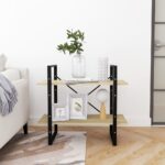 Bibliothèque à 2 niveaux chêne sonoma bois d'ingénierie – Image 2