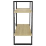 Bibliothèque à 2 niveaux chêne sonoma bois d'ingénierie – Image 4