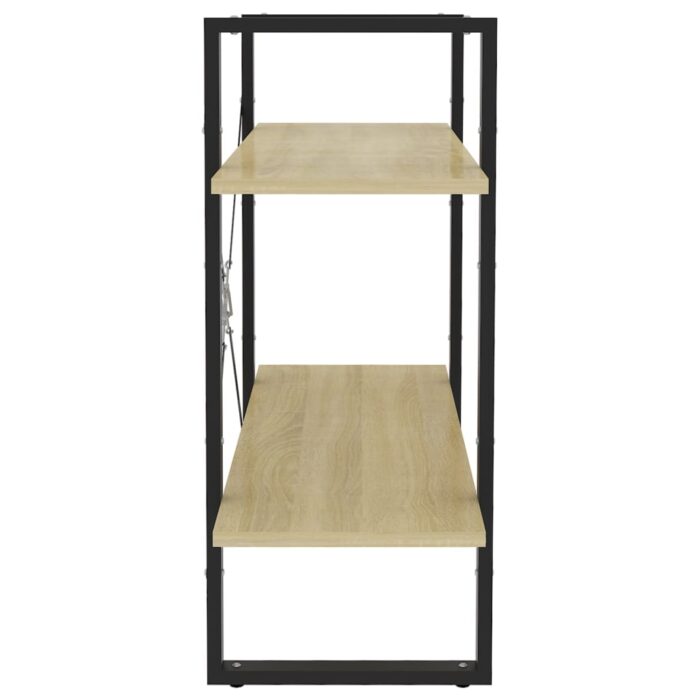 Bibliothèque à 2 niveaux chêne sonoma bois d'ingénierie – Image 4