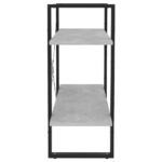 Bibliothèque à 2 niveaux Gris béton 80x30x70 cm bois ingénierie – Image 4