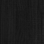 Bibliothèque à 4 niveaux Noir 100x30x140 cm Bois de pin massif – Image 5