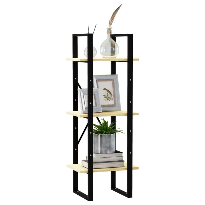 Bibliothèque à 3 niveaux 40x30x105 cm Bois de pin massif – Image 2