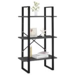 Étagère de rangement gris 60x30x105 cm bois d'ingénierie – Image 2
