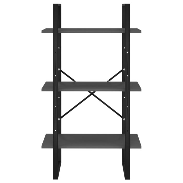 Étagère de rangement gris 60x30x105 cm bois d'ingénierie – Image 3