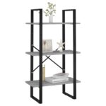 Étagère de rangement gris béton 60x30x105 cm bois d'ingénierie – Image 2