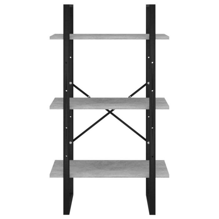 Étagère de rangement gris béton 60x30x105 cm bois d'ingénierie – Image 3