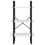 Étagère de rangement Blanc 60x30x105 cm Bois de pin massif – Image 4