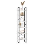 Étagère de rangement Blanc 60x30x210 cm Bois de pin massif – Image 2