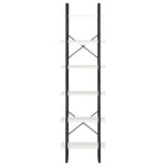 Étagère de rangement Blanc 60x30x210 cm Bois de pin massif – Image 5