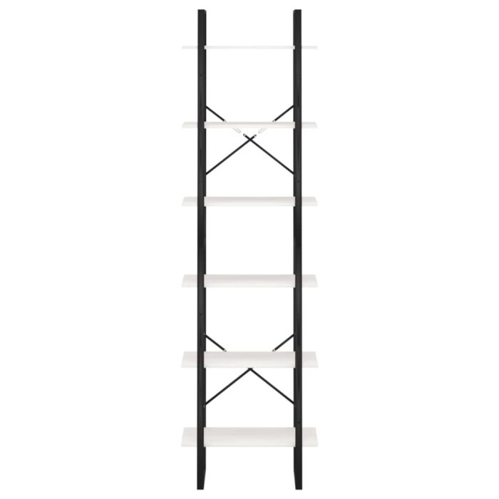 Étagère de rangement Blanc 60x30x210 cm Bois de pin massif – Image 5