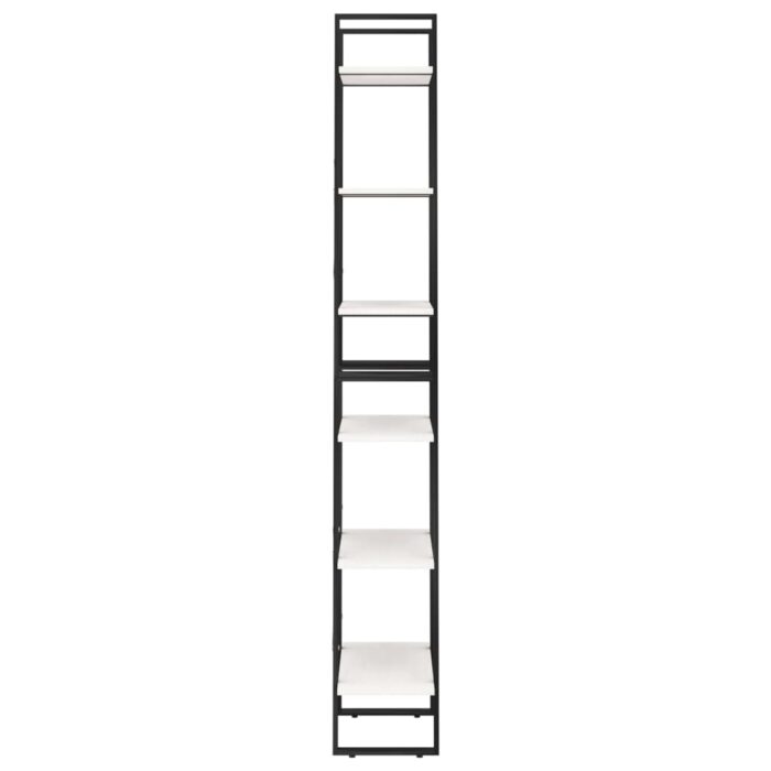 Étagère de rangement Blanc 60x30x210 cm Bois de pin massif – Image 6