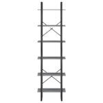 Étagère de rangement Gris 60x30x210 cm Bois de pin massif – Image 4