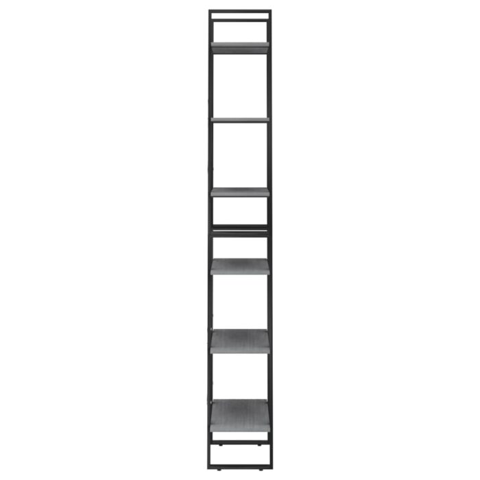 Étagère de rangement Gris 60x30x210 cm Bois de pin massif – Image 5