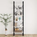 Armoire haute Blanc 80x30x210 cm Bois de pin solide – Image 2