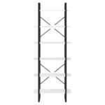 Armoire haute Blanc 80x30x210 cm Bois de pin solide – Image 4