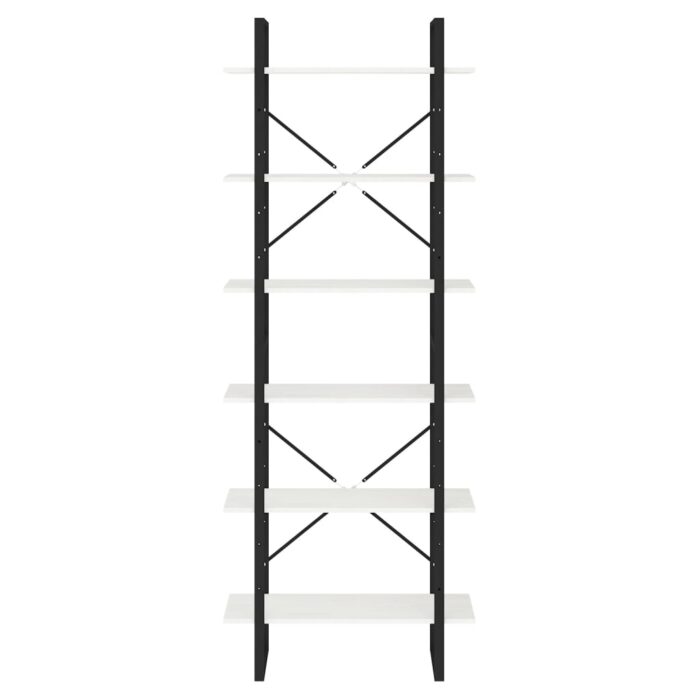 Armoire haute Blanc 80x30x210 cm Bois de pin solide – Image 4