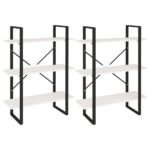 Armoire haute Blanc 80x30x210 cm Bois de pin solide – Image 6