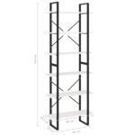 Armoire haute Blanc 80x30x210 cm Bois de pin solide – Image 7