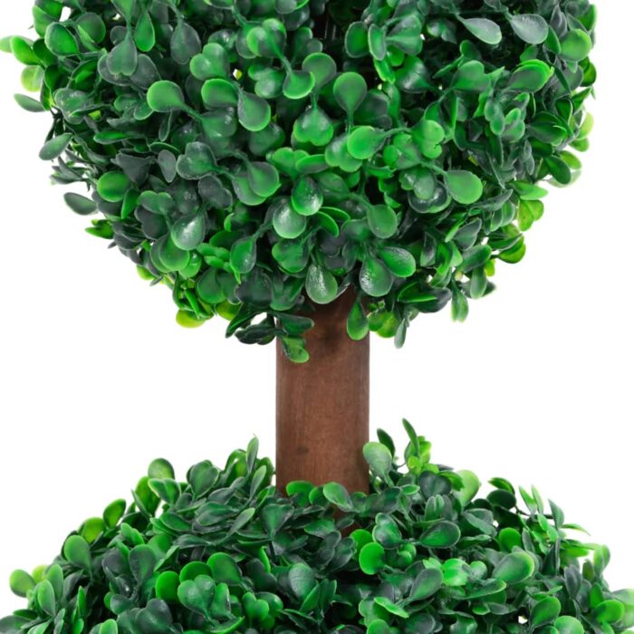 Plante de buis artificiel avec pot Forme de boule Vert 60 cm – Image 2