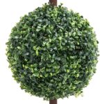 Plante de buis artificiel avec pot Forme de boule Vert 118 cm – Image 2
