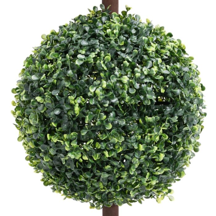 Plante de buis artificiel avec pot Forme de boule Vert 118 cm – Image 2